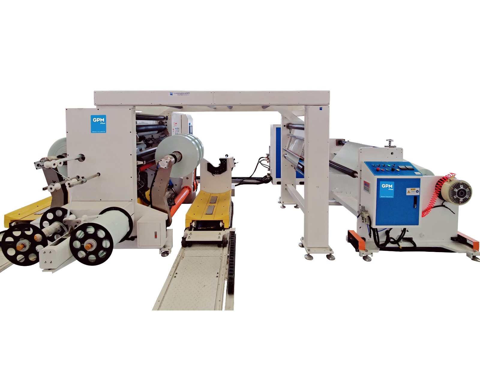 CFRT連續纖維增強熱塑性單向預浸帶分切機組